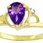14k gold ring with diamond and amethyst 14k arany gy&Aring;&plusmn;r&Aring;&plusmn; gy&Atilde;&copy;m&Atilde;&iexcl;nttal &Atilde;&copy;s ametiszttel