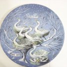 haviland Limoges six geese a laying 1975 Christmas collector plate France