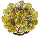 Czechoslovakian grape leafs shaped plate