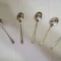 5 small spoons by h&t  meadow flower pattern silver plate