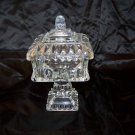 beautiful clear glass pedestal candy dish