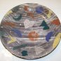 colorful artist made ceramic plate