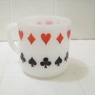 suit of cards coffee cup or mug from Federal glass company.