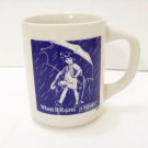 Morton's salt advertising coffee cup "when it rains it pours" 1921