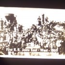 vintage slide first R.R. joins east west 1869 black and white slide