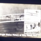 vintage slide Wright makes history at Kitty Hawk N.C. black and white slide