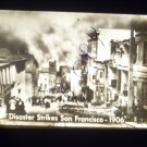 vintage slide disaster strikes San Francisco 1906 black and white slide