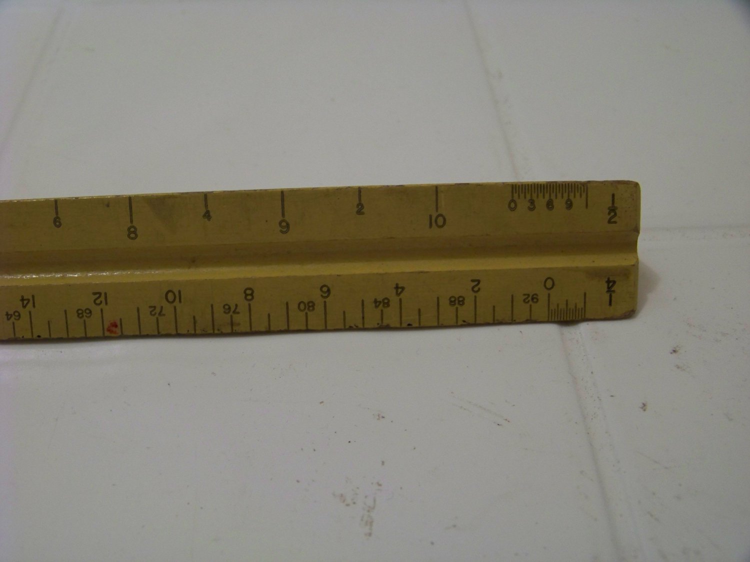 vintage draftsman triangle shaped wood ruler Dietzgen 31626 engine ...