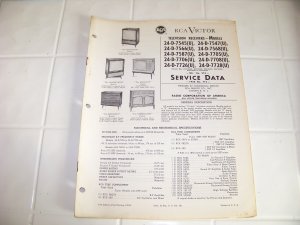 RCA Victor service data 1956 no.T12  television receivers vintage electronics