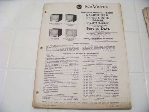 RCA Victor service data 1955 no.T6 television receivers vintage electronics