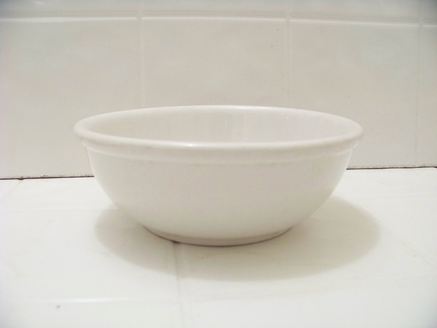 vintage Buffalo china white cereal bowl thick diner restaurant ware vintage Buffalo china white cereal bowl thick diner restaurant ware