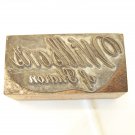 vintage Wilson's of Sharon advertising printers block stamp