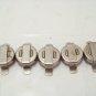 5 vintage metal bottle caps with rubber seal