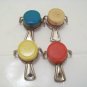 4 vintage plastic bottle caps with rubber seal