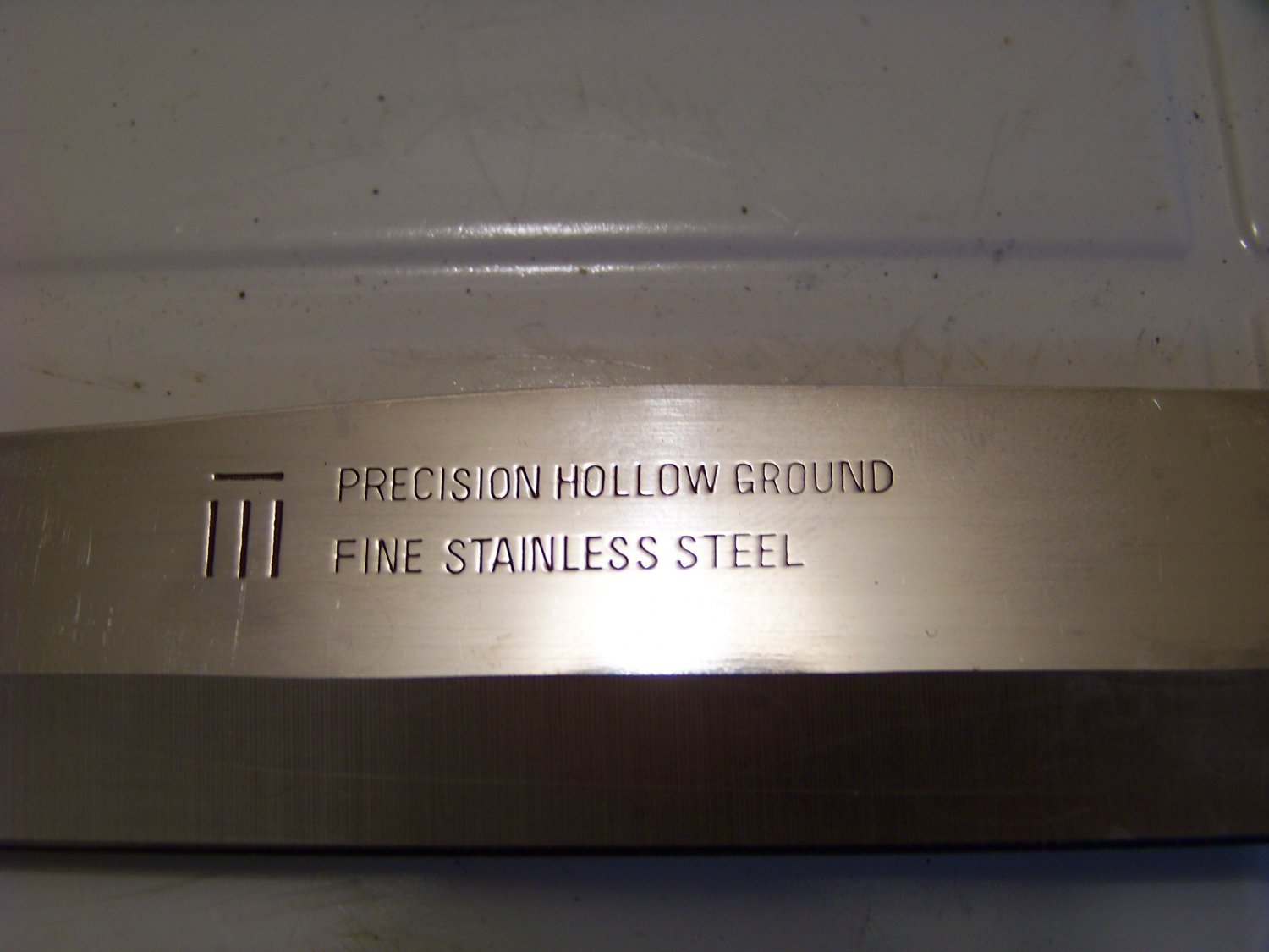 Nice vintage Precision Hollow Ground fine stainless steel knife