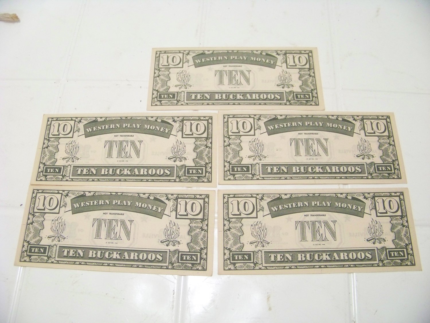 5 vintage toy western play money Jacksonville 10 Buckaroos