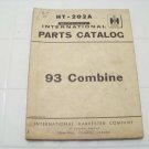 vintage McCormick international parts catalog 93 combine international Harvester