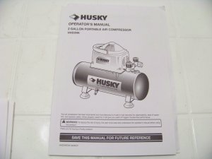 Husky operators manual for 2 gallon portable air compressor HHD2NK