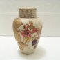 vase gold leafs and berries vintage pottery urn