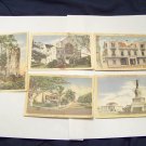 5 Vintage postcards Panama Canal Zone bella Vista, palace, ruins, Statue Balboa