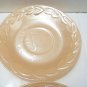 6 Fire King Luster oven ware saucers in Laurel leaf pattern lustre glass