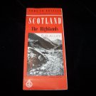 vintage Highlands of Scotland travel brochure pamphlet map advertising guide