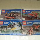 4 Lego City instruction manuals 60084 60070 Truck plane trailer motorcycle