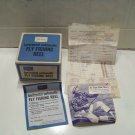 vintage Sears horizontal automatic fly fishing box and paperwork