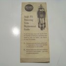 Vintage Sears TV Receiving Tube Replacement Guide ephemera pamphlet