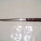 Vintage Flint stainless waverly edge kitchen knife cutlery wood handle USA