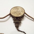 vintage brass Levolier pull chain light switch 3A 250V underlab McGill