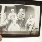 glass negative magic lantern slide 5 guys family