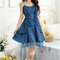 Asymmetric Pleated Dress - Blue