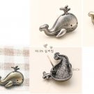 Smiley Whale Retro Stud Earrings