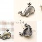 Smiley Whale Retro Stud Earrings
