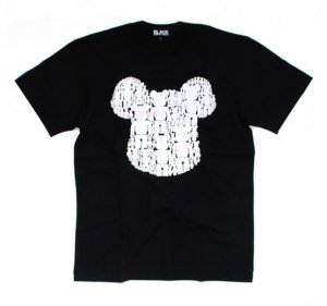 Black Comme Des Garcons Be@rbrick tee - Men - Sz. Medium