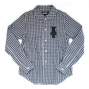 Black Comme Des Garcons Be@rbrick Checkers Shirt - Men - Sz. Small