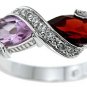 Genuine Amethyst And Garnet Ring