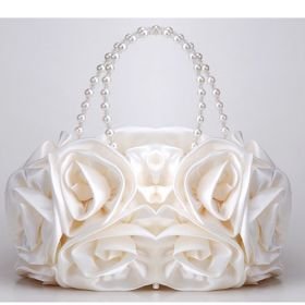 Impressive Satin Beads/Sequins Evening Bag Handbag Purse Clutch