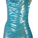 Stretch Metallic Print Dress