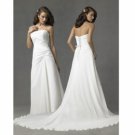 Strapless Chapel Train Satin Taffeta Wedding Dresses