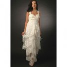Empire Straps Floor-length Satin Organza Maternity Wedding Dress