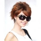 Short Styled Straight Hair Wig With Highlights