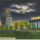 1949 Civic Center at Night, St. Louis, Missouri post card