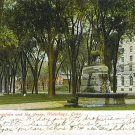 1907 Welton Fountain and the Green, Waterbury, Conn.  undivided back post card