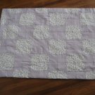 Love in lilac, handmade baby quilt