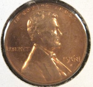 1968 D mint clipping