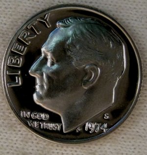 1974 S Roosevelt Proof #855
