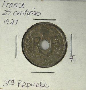 1927 25 Centimes #1909