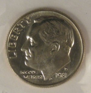 1981-D Roosevelt UNC #4123